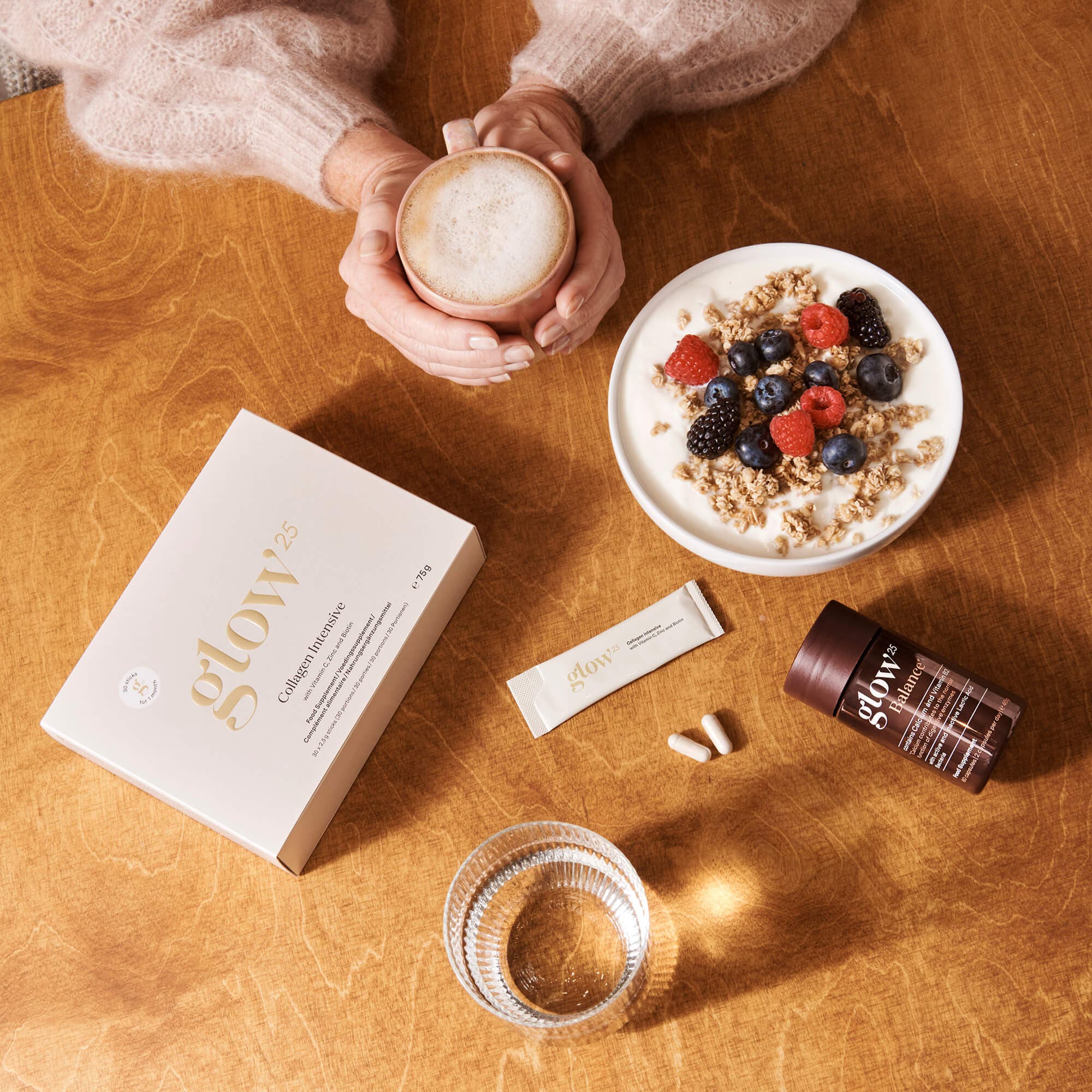 Healthy breakfast and probiotics to improve the digestion