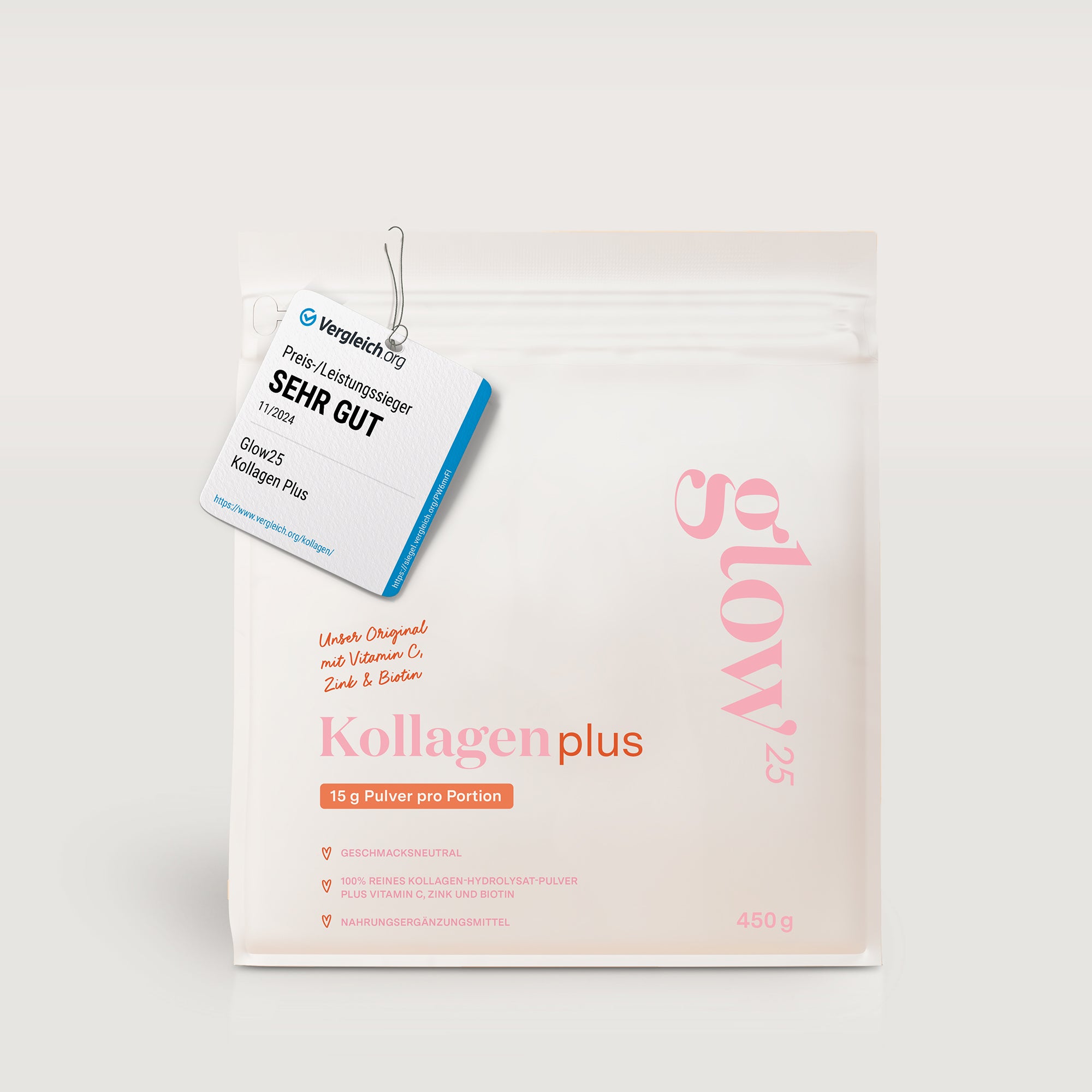 Glow25 Collagen Plus met vitamine C, zink en biotine