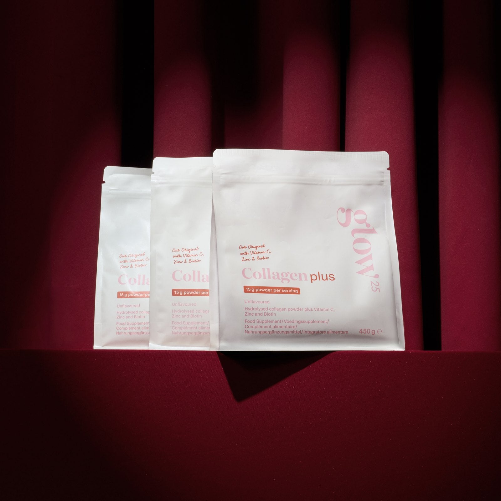 Collagène Plus Glow25 sur la scène rouge du Glow® Cinema